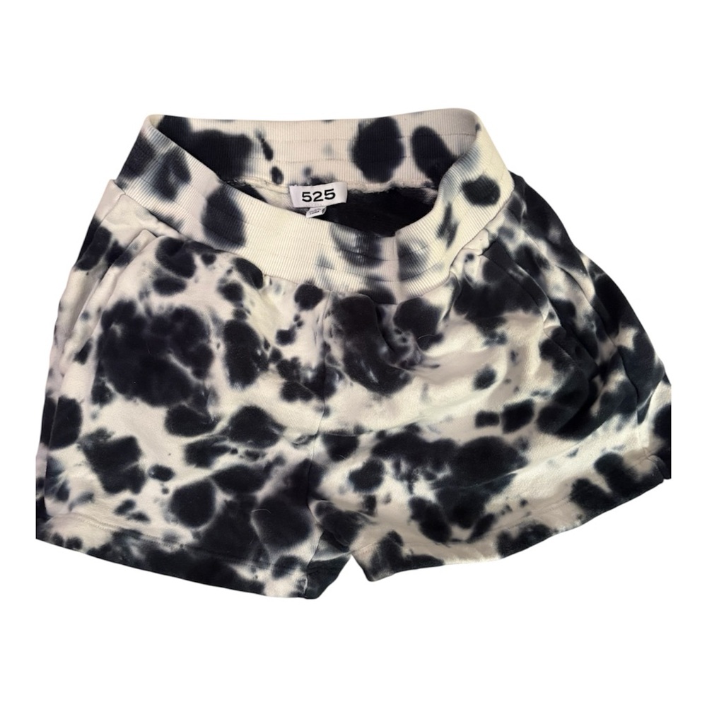 525 Cotton Tie-Dye Cropped Hoodie, bra and Shorts 4 piece bundle XS
